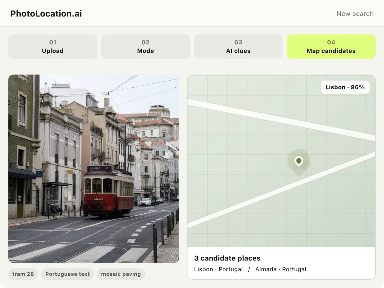 PhotoLocation AI analysis workspace