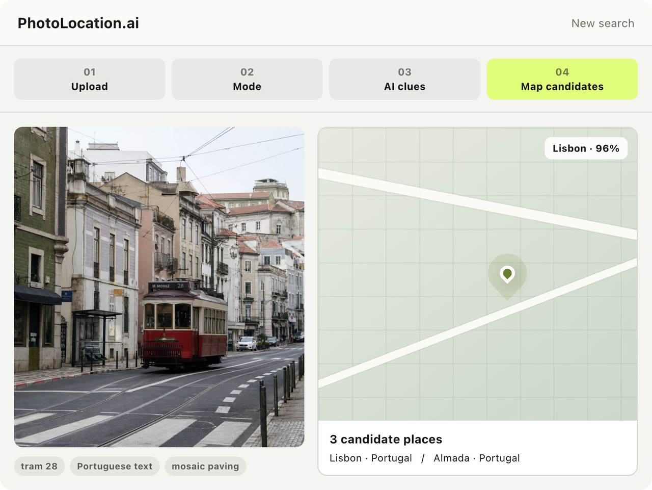 PhotoLocation AI analysis workspace