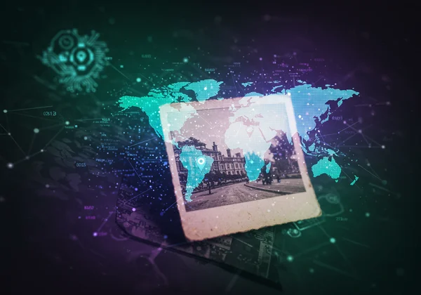 AI analyzing a photo to discover its missing location.
