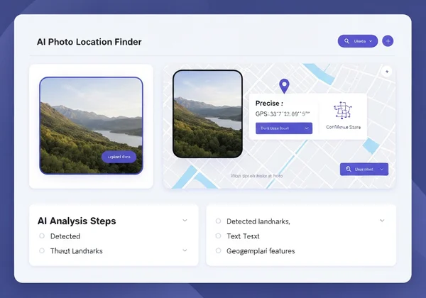 AI photo location finder tool dashboard