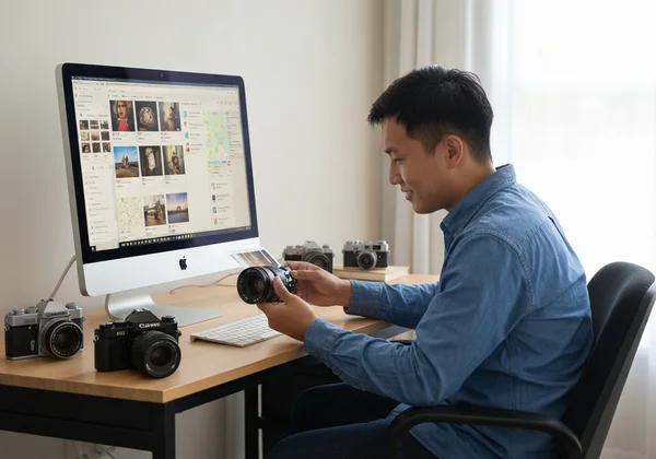 Photographer organizing location data for images